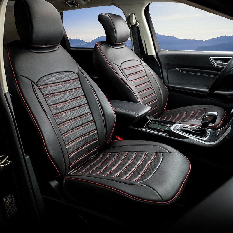 福特全包7/5座专用2016款新锐界装饰改装四季通用汽车座垫新【红线黑送扶手箱套7座装】