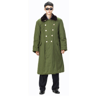 大衣棉大衣87式长款加厚 大衣冬季男防寒服保安服大衣 绿色 均码