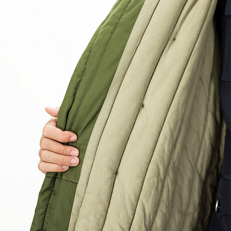 大衣棉大衣87式长款加厚 大衣冬季男防寒服保安服大衣 绿色 均码高清大图