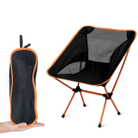 户外折叠椅月亮椅便携钓鱼椅闪电客野营7075铝合金椅子沙滩靠背椅写生椅