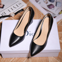 CAETIENT2017夏季新款女鞋欧美时尚单鞋女粗跟尖头休闲鞋套脚女鞋韩版女鞋高跟职业鞋女潮8.