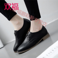 CAETIENT2017春季新款韩版时尚潮流女鞋休闲鞋子英伦风女士小皮鞋系带单鞋学生小白鞋学院风布洛克