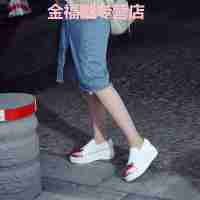 品牌女鞋2017秋季新款时尚韩版女鞋厚底拼接猫猫头套脚女士乐福鞋