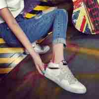 品牌女鞋新款女鞋帆布鞋平底鞋韩版休闲鞋小白鞋百搭学生平底系带鞋子休闲鞋学生做旧板鞋小白鞋