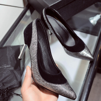 CAETIENT性感百搭高跟鞋女尖头细跟单鞋女简约时尚职场婚礼细高跟女鞋礼服宴会高跟鞋