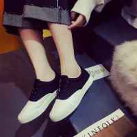 品牌女鞋韩版平底低帮女士单鞋小白鞋女休闲百搭圆头学生鞋帆布鞋厚底运动鞋女松糕板鞋休闲潮鞋