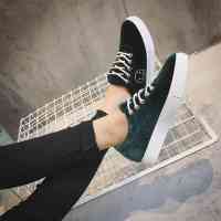 品牌女鞋新款百搭绒面鞋平底笑脸板鞋休闲运动跑步鞋子系带单鞋学生平底休闲鞋绒面笑脸跑步板鞋