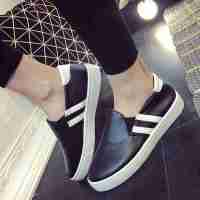 品牌女鞋新款女鞋单鞋子女潮厚底松糕鞋韩版运动鞋休闲学生跑步鞋皮面套脚休闲低帮鞋