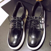 CAETIENT欧美潮女厚底松糕鞋2017春款系带中跟休闲鞋个性百搭单鞋四季女鞋