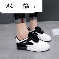 2017春秋季新款运动鞋女韩版百搭学生厚底板鞋女士系带休闲跑步鞋D0