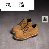 2017秋季新款儿童马丁靴英伦男女童时尚休闲棉鞋侧拉链牛筋底童靴鞋