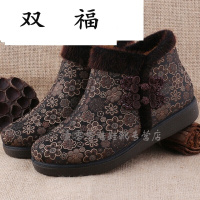 妈妈布鞋女鞋冬季妈妈加厚保暖鞋防滑中老年棉鞋老人棉靴奶奶鞋