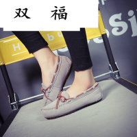 真皮百搭豆豆鞋女秋冬加绒雪地鞋妈妈鞋大码棉鞋包子鞋