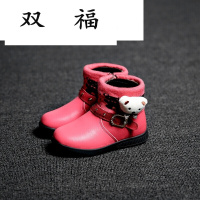 女童靴子儿童棉鞋短靴206秋冬季新款宝宝鞋公主鞋保暖加绒雪地靴小码