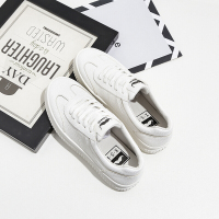 欧洲站秋季纯皮黑白低帮休闲鞋韩版平底学生松糕底女鞋英伦风板鞋