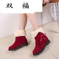韩版少女孩加绒棉鞋女大童雪地靴9-10-11-12-15-16岁学生冬季暖鞋D00