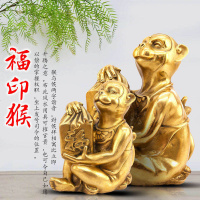 厂家直销 纯铜金猴托福印 精工铜器 化煞好运福来摆件
