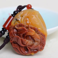 梦玉盈 黄龙玉吊坠玉石项链送证书