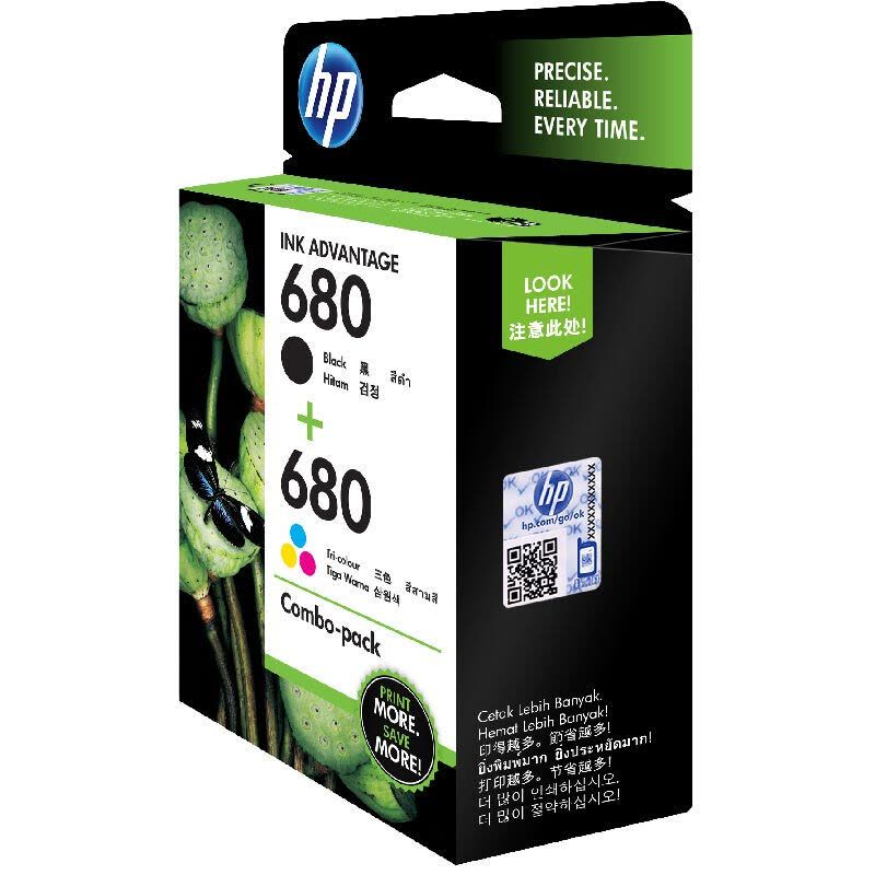 惠普(HP)X4E78AA 680 黑色彩色墨盒套装(适用DeskJet 3638 2676 2677 2678)图片