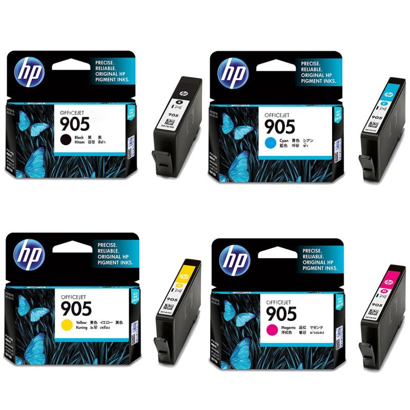 惠普(HP)T6M01AA 905 黑色彩色墨盒套装(适用OfficeJet 6960 6970)图片