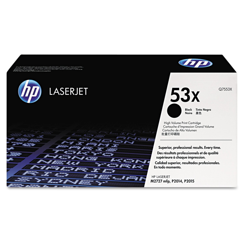 惠普(HP)Q7553X 大容量黑色硒鼓 53X(适用LaserJet P2014n P2015dn M2727nfs)