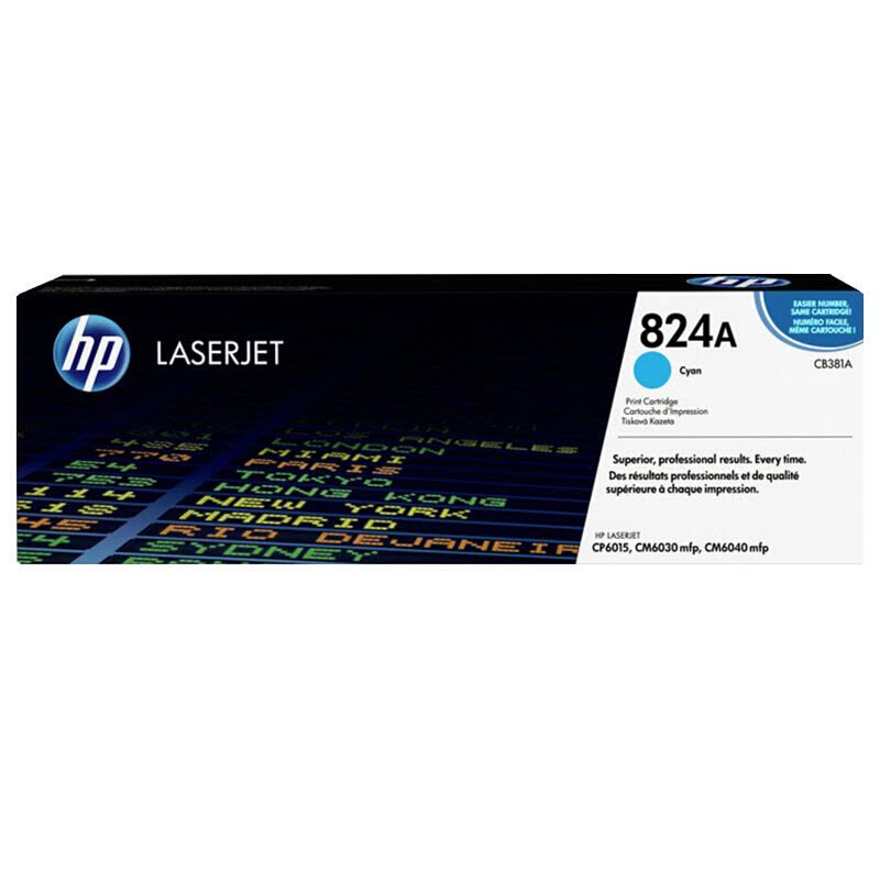 惠普（HP）CB381A 824A 青色碳粉盒（适用Color LaserJet CP6015 6030 6040）图片
