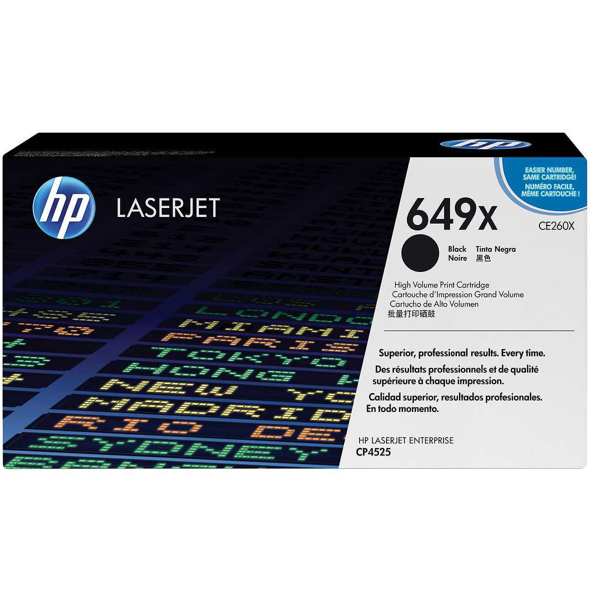 惠普(HP)CE260X 大容量黑色硒鼓 649X(适用Color LaserJet CP4525)高清大图