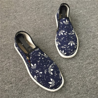 林先森台州西山布鞋男手工男花布鞋透气牛筋底单鞋一脚蹬套脚鞋社会布鞋帆布鞋