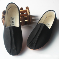 林先森裕福华洒鞋春季老北京布鞋男款一脚蹬懒人鞋社会鞋开车鞋休闲鞋帆布鞋