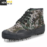 林先森春季作训男鞋透气高帮解放鞋劳保布鞋耐磨黑鞋防滑工地鞋胶鞋单鞋帆布鞋
