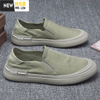 林先森驾车软底帆布板鞋男夏季透气懒人一脚蹬雨伞布鞋冰丝老北京布鞋男帆布鞋