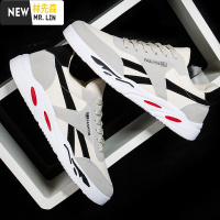 林先森2020新款男夏季网红鞋子男士潮鞋休闲鞋透气运动鞋抖音透气帆布鞋帆布鞋