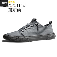 林先森冰丝鞋男士速干2020新款秋季懒人驾车休闲雨伞布老北京帆布鞋子男帆布鞋