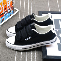 林先森低帮魔术贴帆布鞋男粘扣学生韩版百搭休闲鞋青少年板鞋懒人鞋球鞋帆布鞋