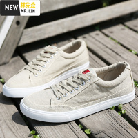 林先森男士运动帆布鞋英伦潮平底板鞋学生单鞋球鞋休闲透气低帮男鞋帆布鞋