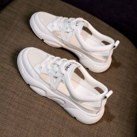 林先森凉鞋女2021年新款夏季小白鞋子百搭休闲镂空透气包头运动平底女鞋凉鞋