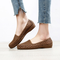 林先森2020夏季新款果冻平跟鸟巢洞洞鞋女塑料镂空沙滩凉鞋防滑妈妈鞋凉鞋