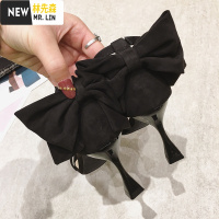 林先森漫巢凉鞋2021年新款女夏季一字带时装细跟气质百搭配裙子高跟鞋子凉鞋