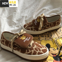 林先森 长颈鹿帆布鞋日系设计感小众女鞋原创ins风软妹运动鞋子潮帆布鞋