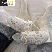 林先森鲁鲁蛋 小众原创鞋复古百搭帆布鞋女ulzzang学生百搭ins潮小白鞋帆布鞋