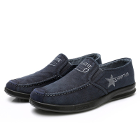 林先森春夏季一脚蹬男鞋轻便透气帆布鞋男士老北京布鞋牛仔布懒人单鞋子休闲鞋