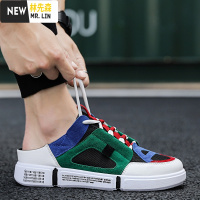 林先森2020新款拖鞋夏季男透气无后跟休闲鞋懒人半拖鞋韩版包头室外凉鞋休闲鞋