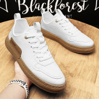 林先森男鞋2021年新款春季工作上班休闲皮鞋男士小白板鞋青少年网红潮鞋休闲鞋