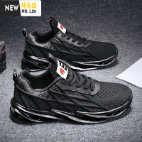 林先森刀锋鞋男鞋2021新款透气百搭休闲跑步潮鞋子青少年网面飞织运动鞋休闲鞋