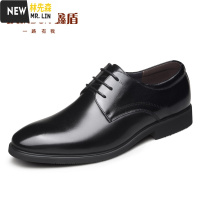 林先森商务正装皮鞋男韩版春季皮透气男鞋青年黑色男士尖头休闲鞋子潮休闲鞋