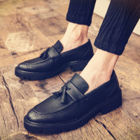 林先森皮鞋男鞋春季2021新款夜店发型师潮鞋子百搭商务休闲结婚豆豆潮鞋休闲鞋