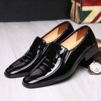 林先森男士商务正装亮面皮鞋男黑色防滑工作鞋爸爸鞋韩版结婚鞋休闲男鞋休闲鞋