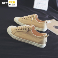 林先森帆布鞋男2021夏季新款懒人鞋学生不系带休闲板鞋透气球鞋潮鞋休闲鞋