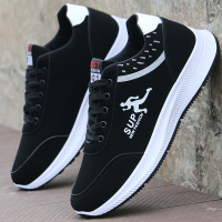 林先森男鞋2020冬季新款加绒保暖棉鞋皮面防水跑步鞋百搭潮休闲运动鞋子休闲鞋