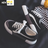 林先森2021春季新款老北京布鞋男鞋韩版潮流运动休闲鞋百搭帆布潮鞋板鞋休闲鞋